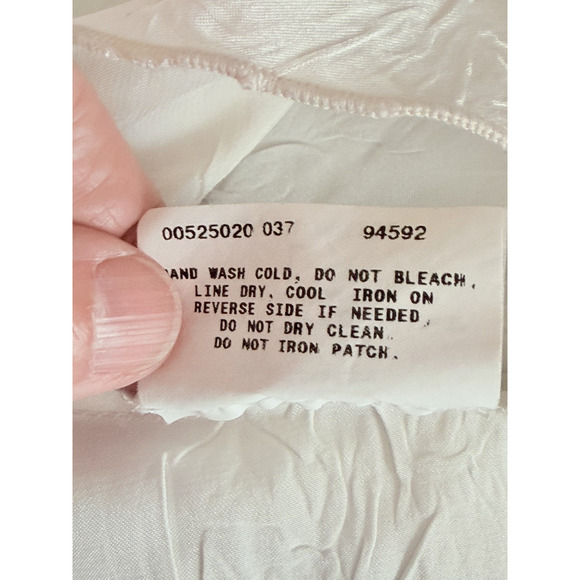 Y2K Babydoll Top Size Large Ivory White Silky Coquette Dainty Romantic Fairy - Picture 7 of 10